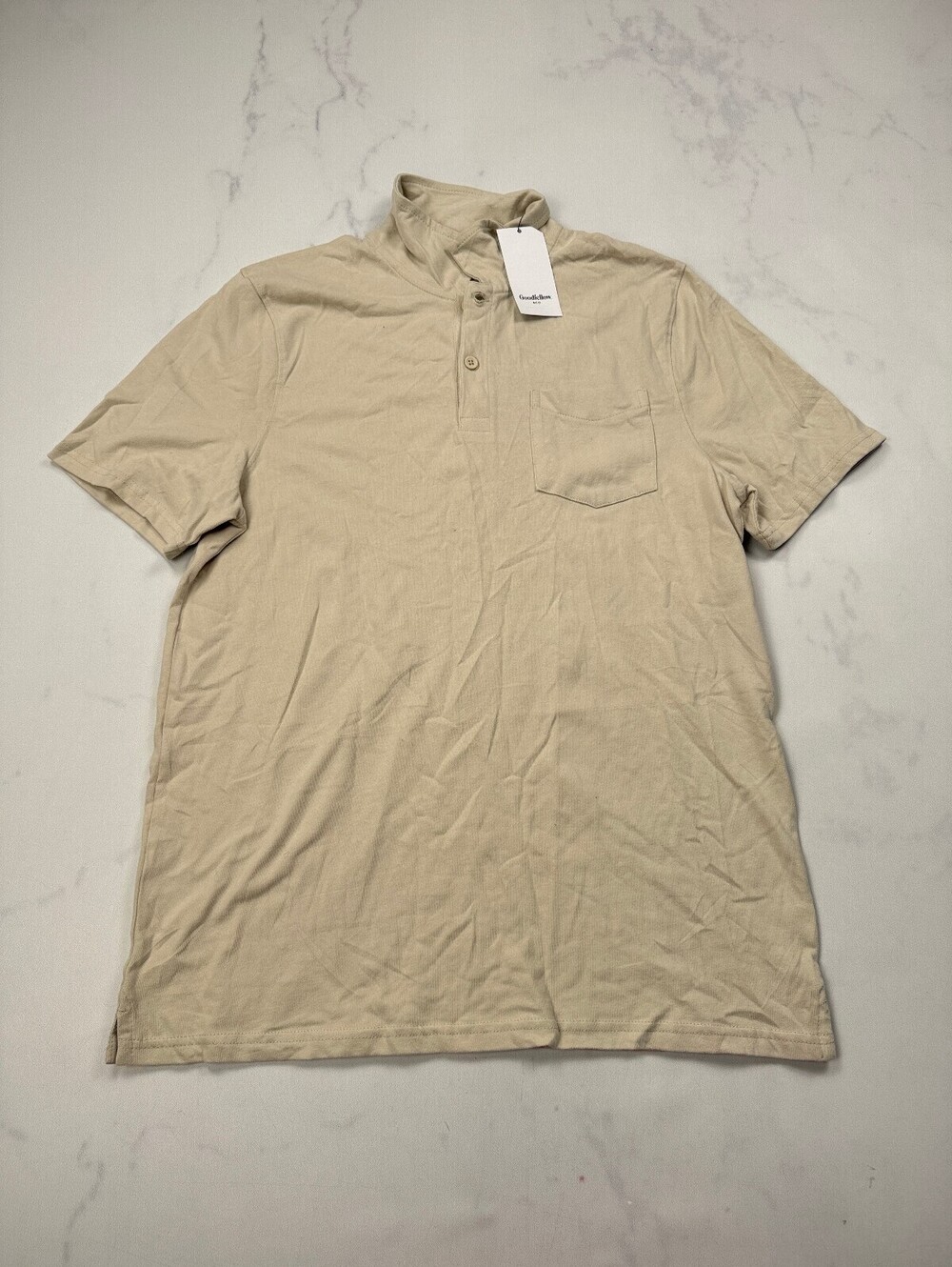 Goodfellow & Co Polo Shirt Beige Contemporary Classic Style - Mens M